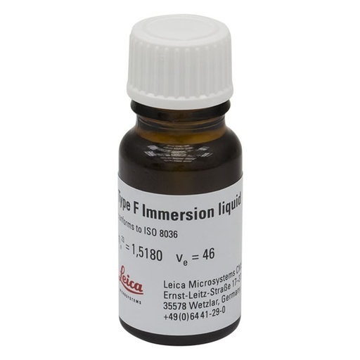 [(LMS) 11513859] Aceite de Inmersión Leica Tipo F para Fluorescencia (ISO 8036)